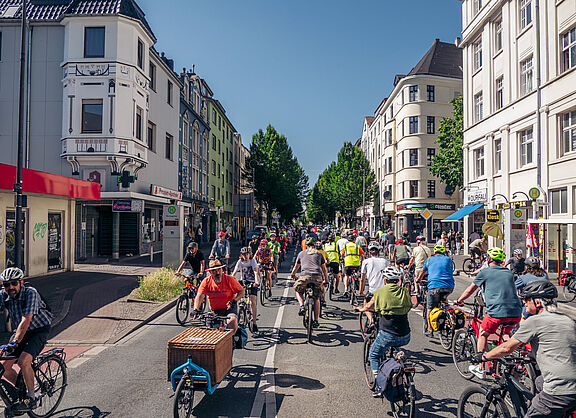 Radler bei der Demo