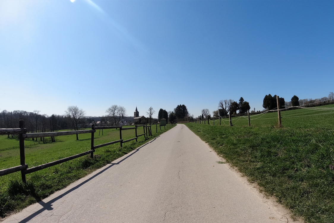 Blick auf die Ortschaft Düssel