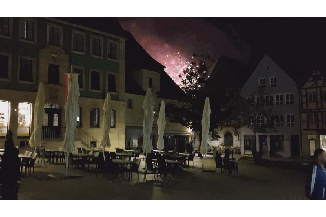 Und zum Abschluss des Tages: das Feuerwerk der Kerwa