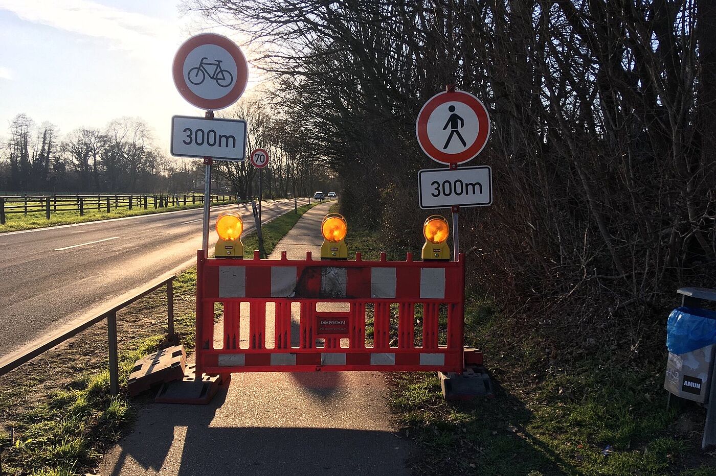 Volkardeyer Straße - Sperrung Radweg
