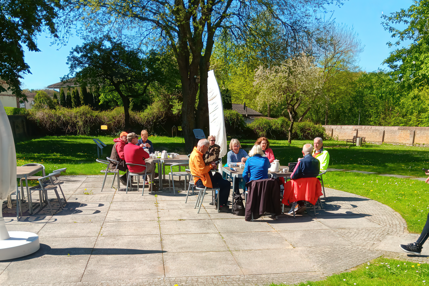 Kaffeepause im Museumsgarten