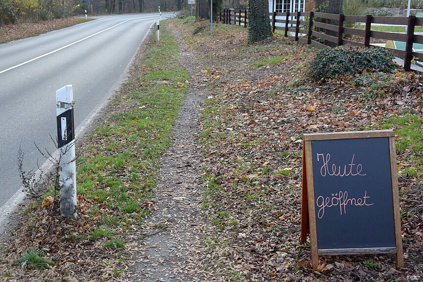 Radweg geöffnet Radweg geöffnet