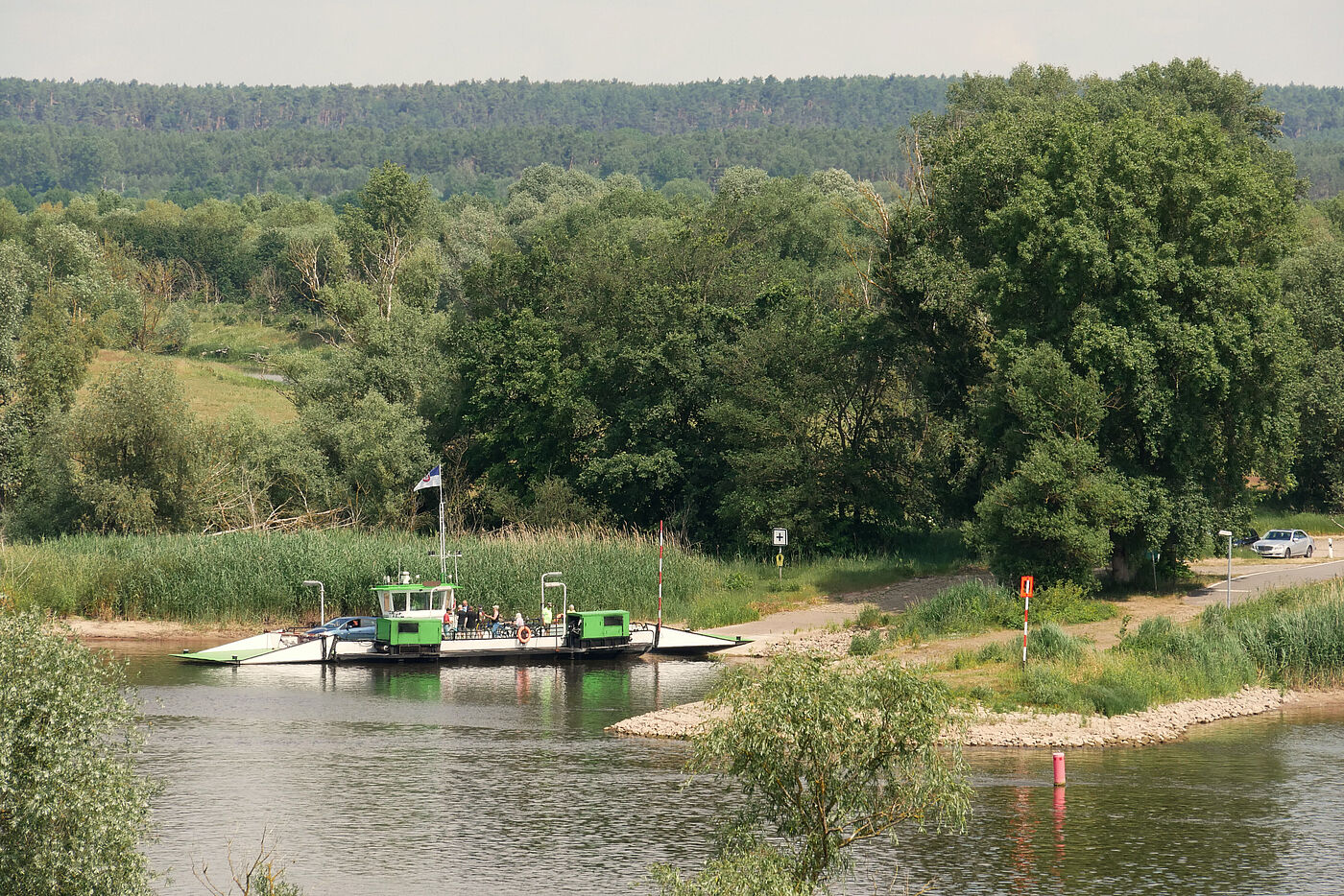 Die Fähre Ilka zwischen Schnackenburg und Lanz