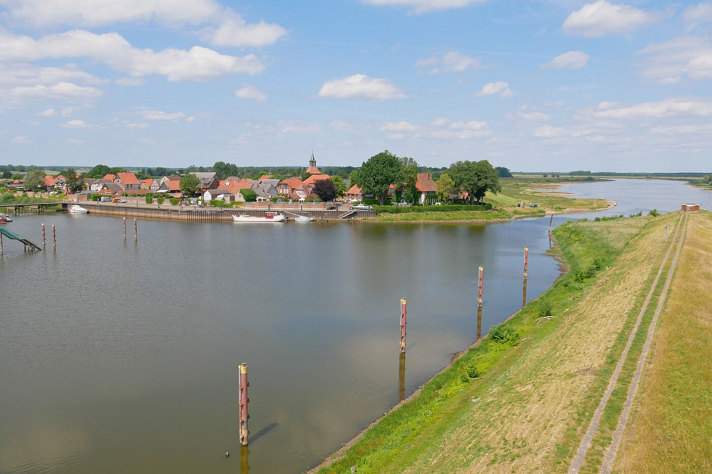 Schnackenburg - Hafen mit Alandmündung