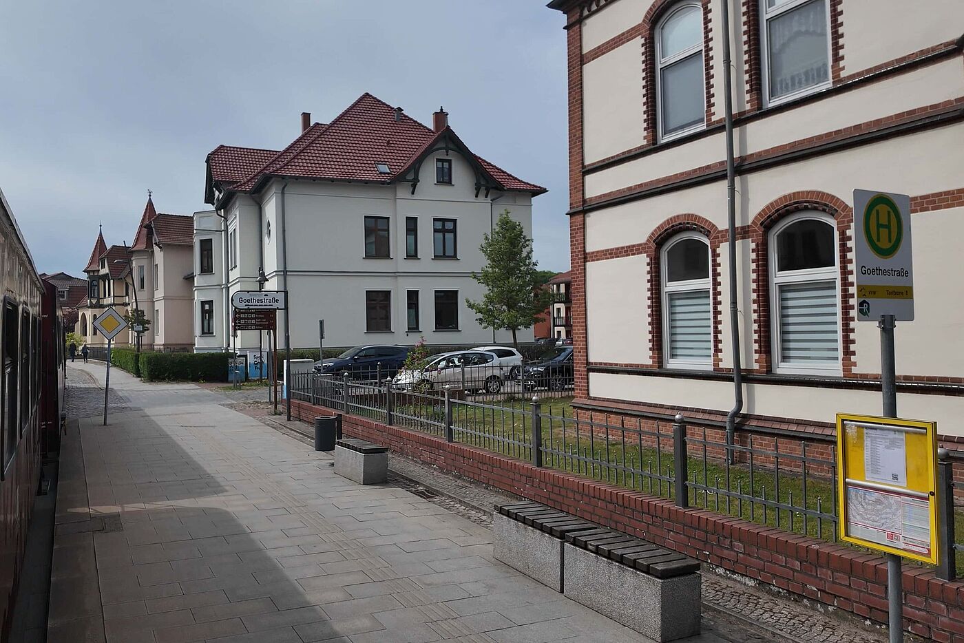 Haltestelle wie bei der Straßenbahn
