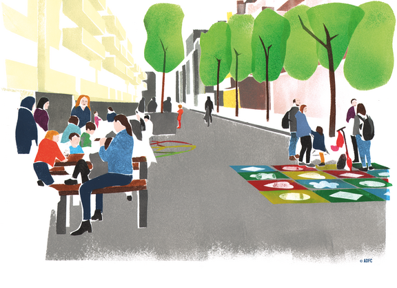 Illustration InnoRAD Superblocks in Barcelona